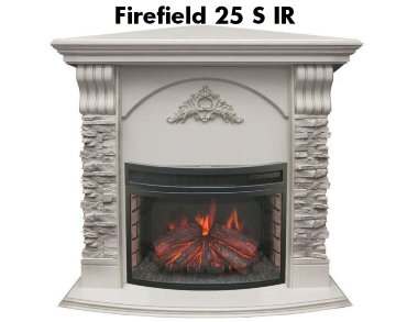 Каминокомплект Real Flame Athena Corner GR STD/EUG/25/25&#039;5 WT с очагом Firefield 25 S IR 
